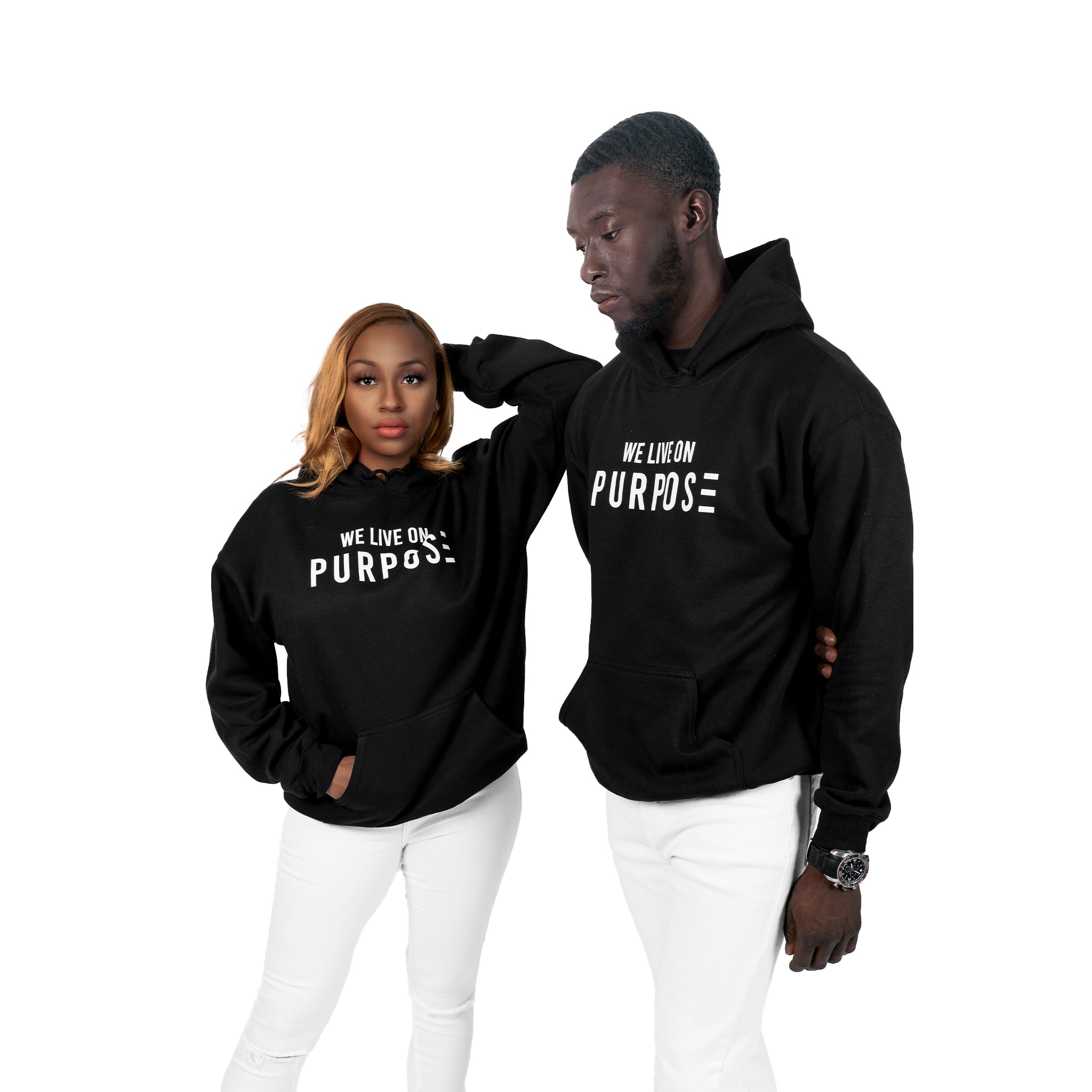 Bespoke Unisex Black Hoodie