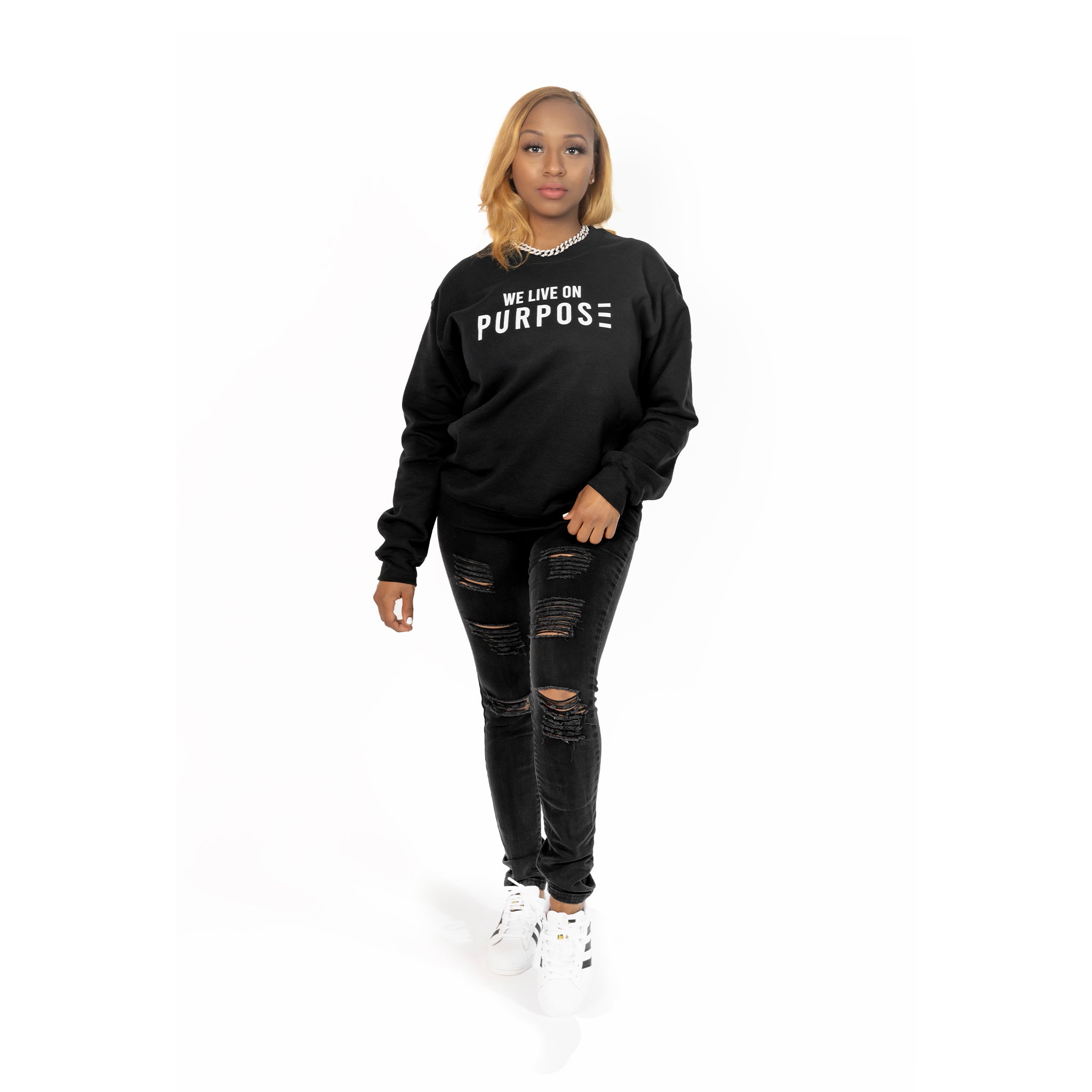 Finesse Unisex Black Sweater