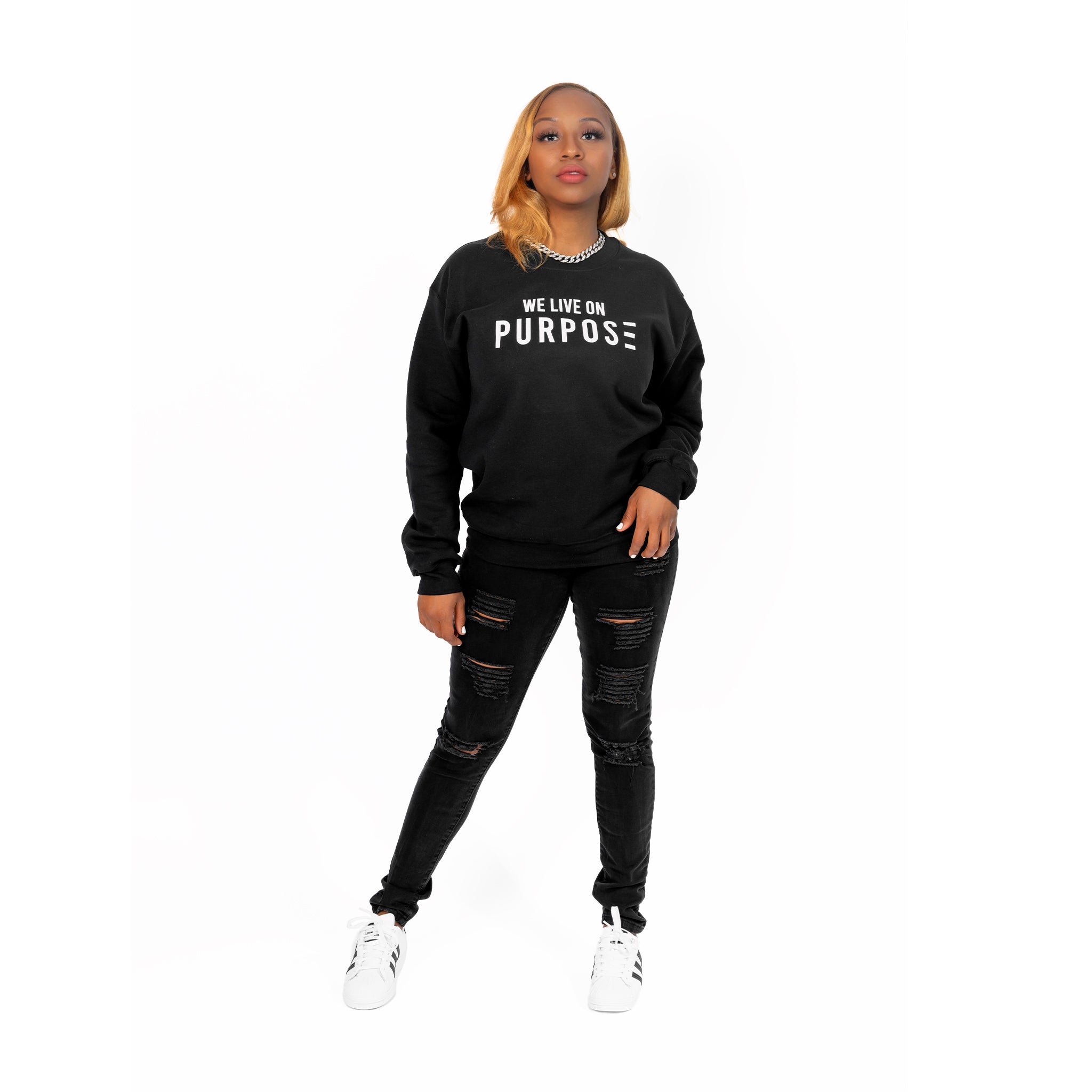 Finesse Unisex Black Sweater