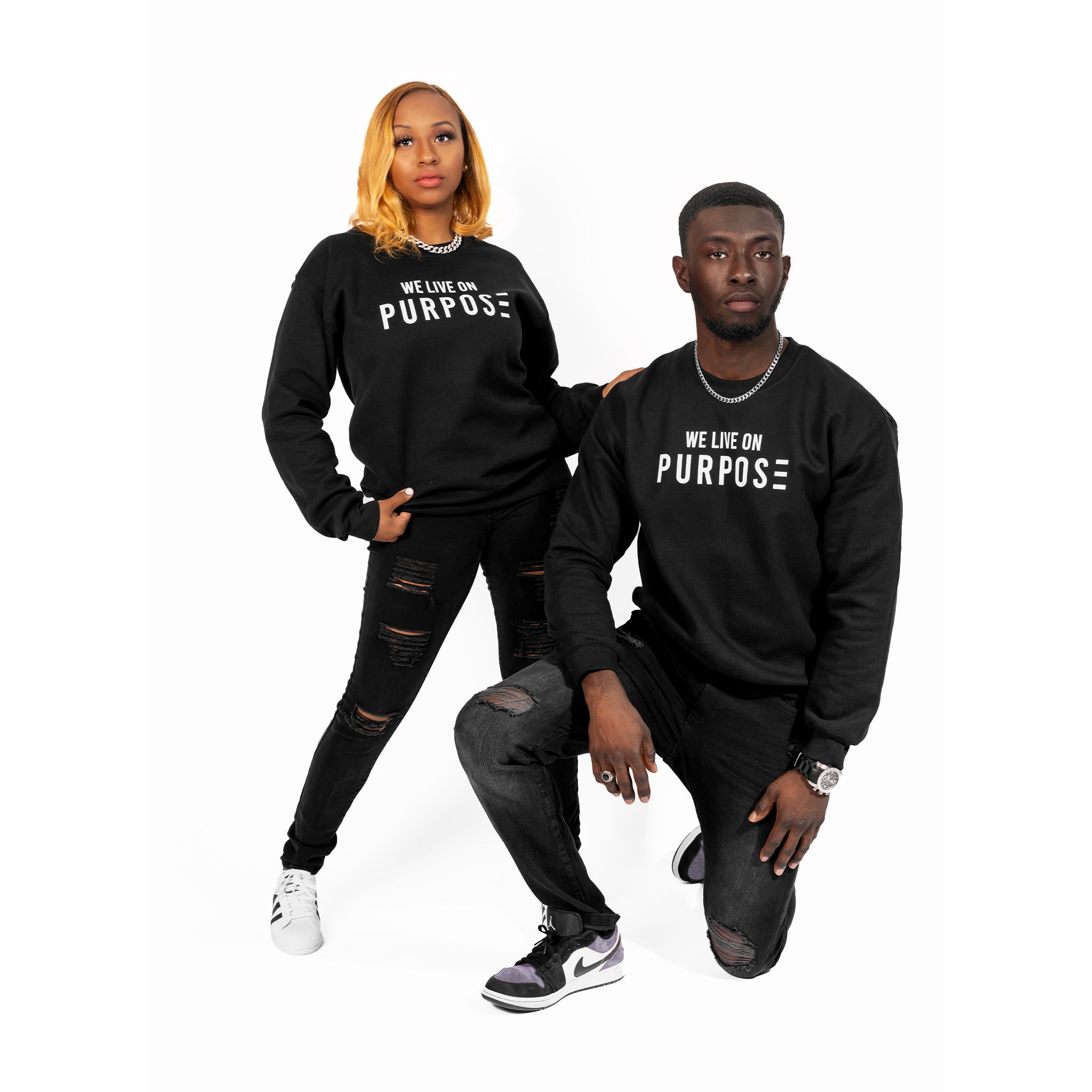 Finesse Unisex Black Sweater