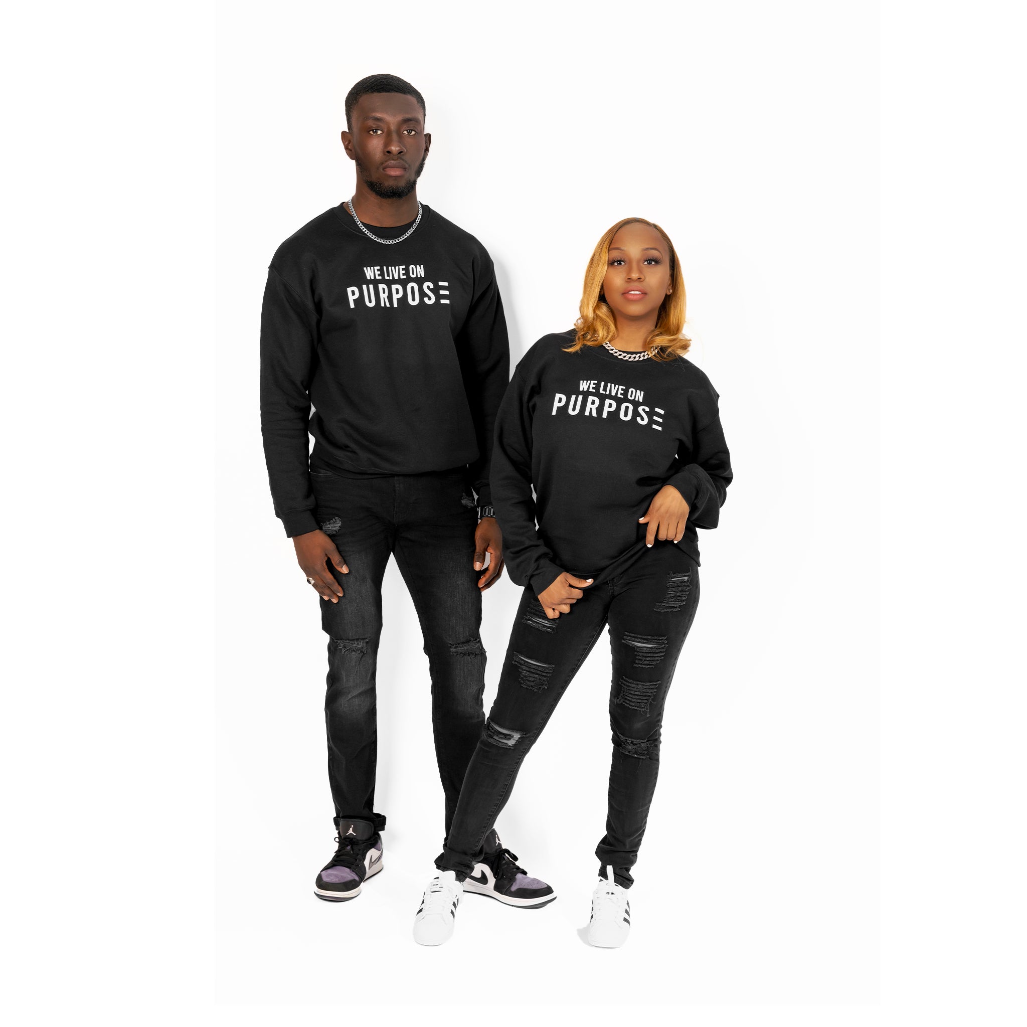 Finesse Unisex Black Sweater