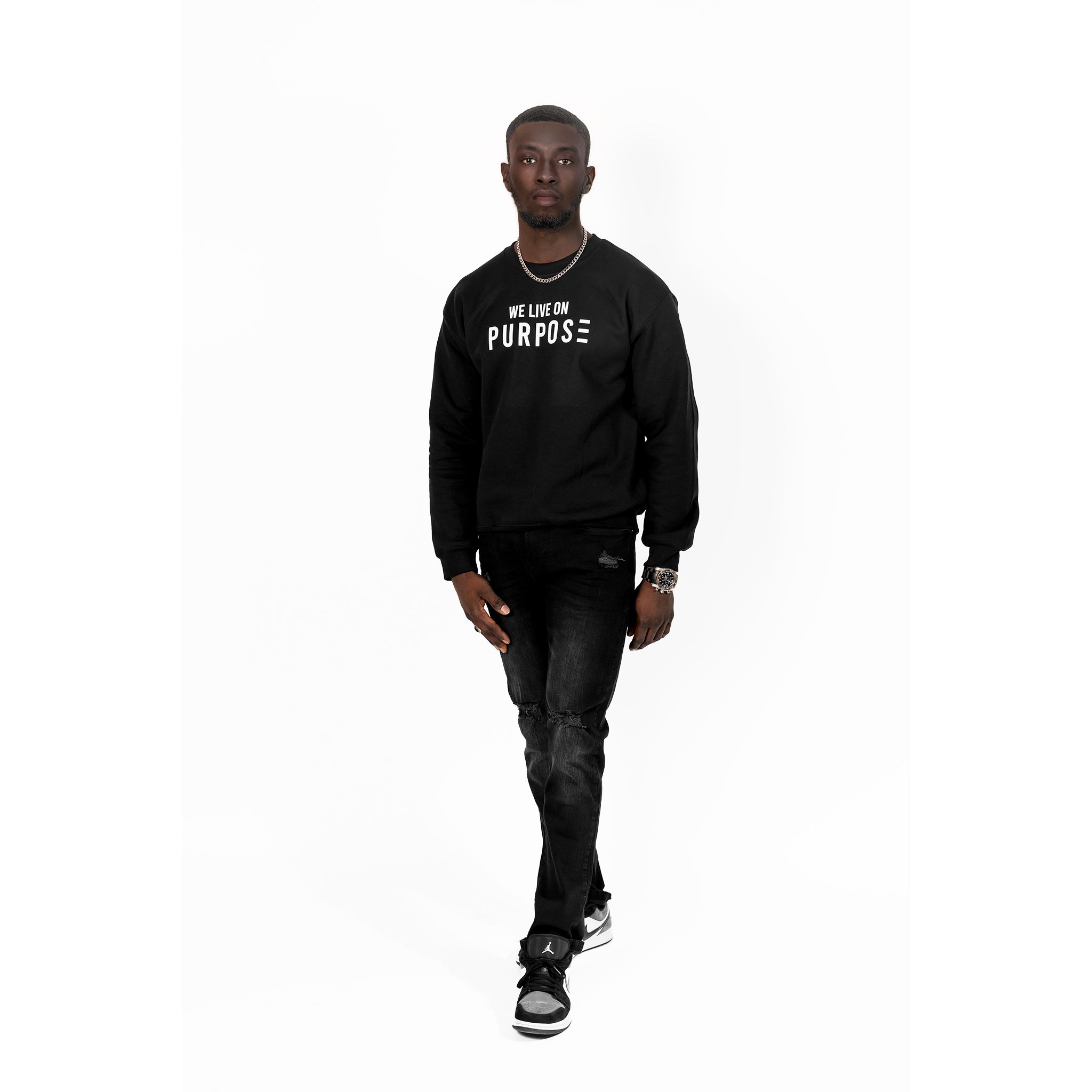 Finesse Unisex Black Sweater