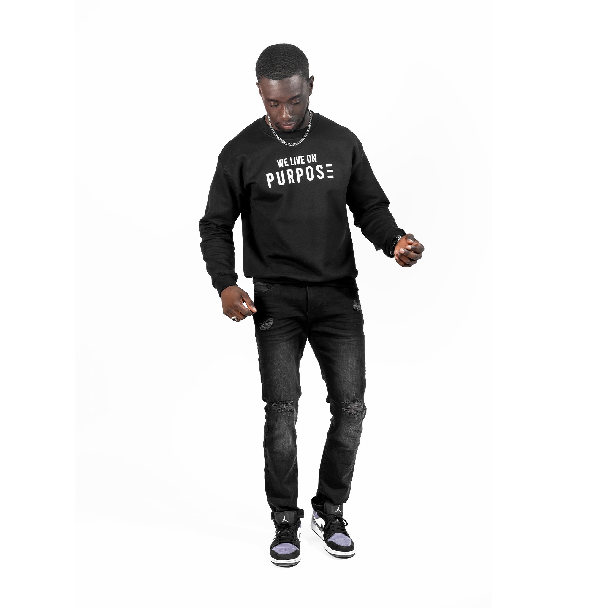 Finesse Unisex Black Sweater